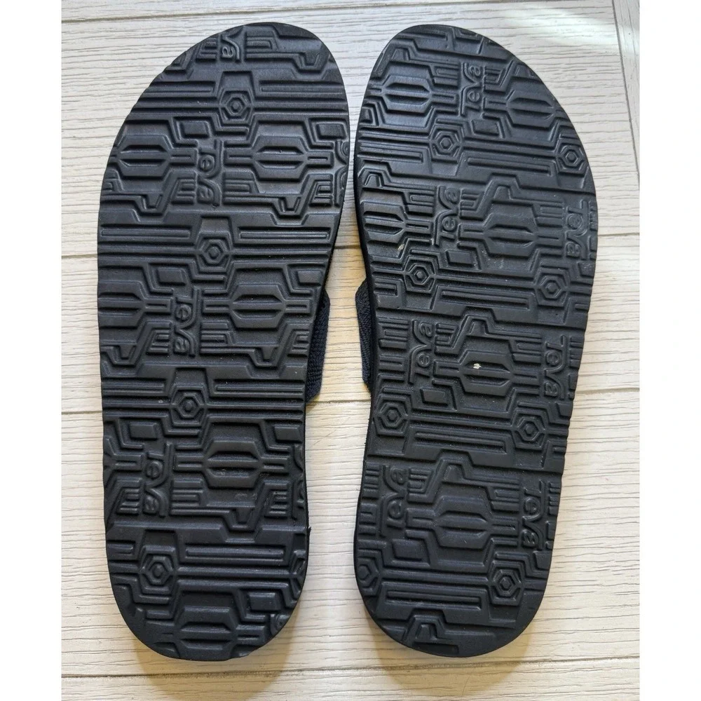 Teva Men's Mush Black Lightweight Comfort Outdoor Thong Flip Flop Sandals Size 9